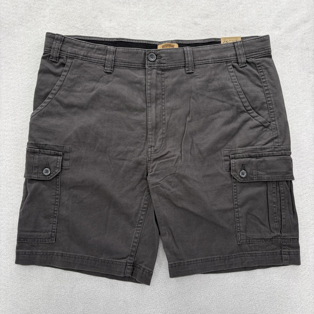 The Foundry Supply Co. Cargo Shorts Mens 46 Gray Stretch 9" Big & Tall Casual